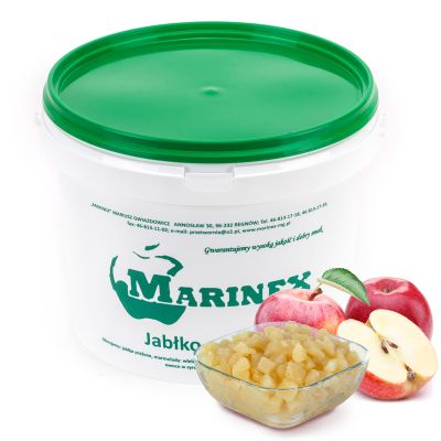 Apple pieces in sugar syrup, termostable, MARINEX, 12 kg